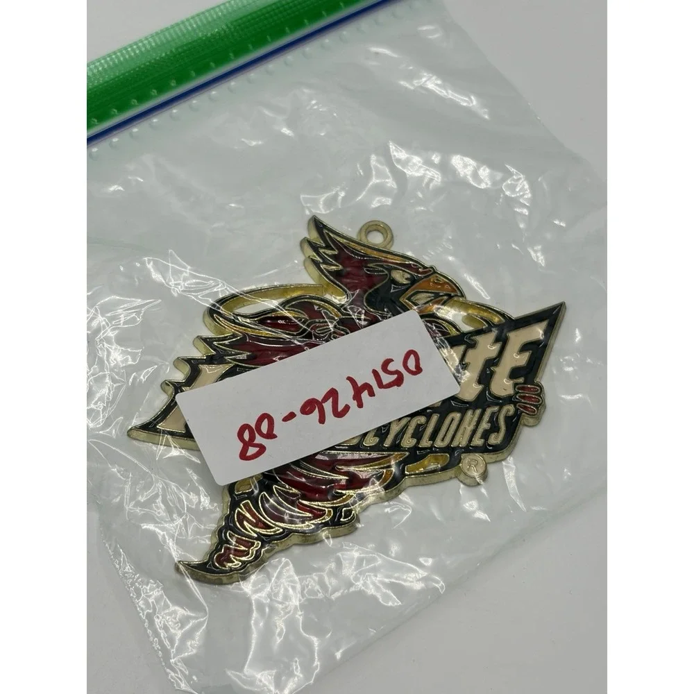Iowa State Cyclones Cy Flat Metal Ornament Hanger Decal Red Gold 4